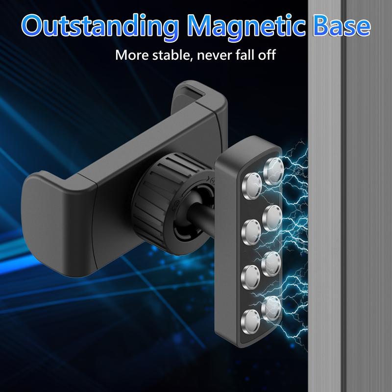 Magnetic Phone Holder for Gym - 360° Adjustable, Strong Portable Magnet Phone Mount for Workout Recording, Fitness Accessories Essentials, Compatible with Andriod Phone  and iPhone 16/15/14/13/12, Perfect Gift for Men & Women