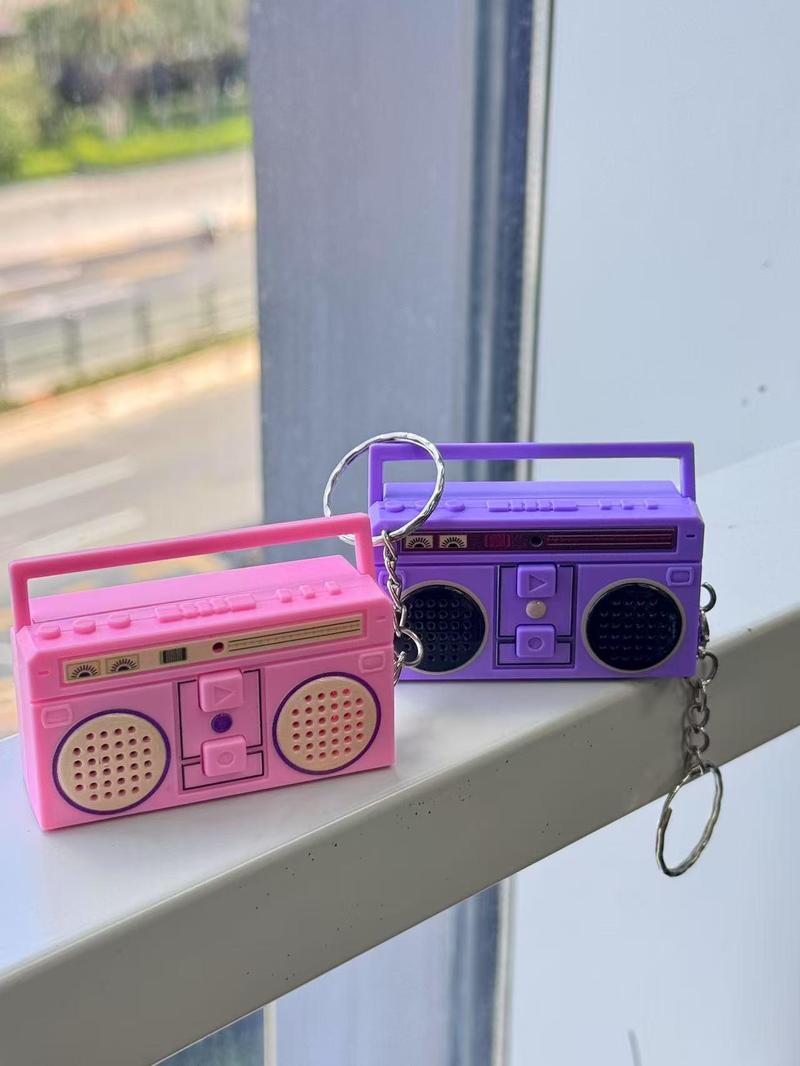 1 minute retro mini recorder keychain fun singing music playing keychain couple friend gift