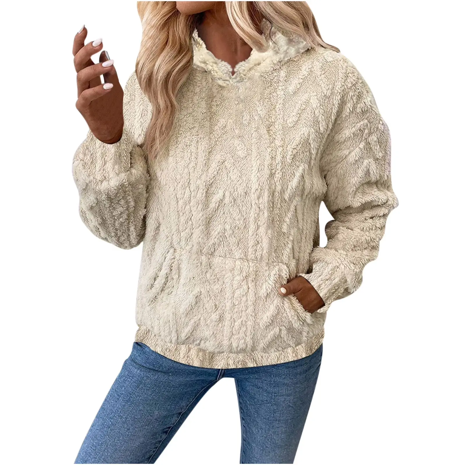 Cozy Oversized Fleece Hoodie | Winter Loungewear & Y2K Aesthetic | TikTok Viral Fashion
