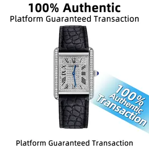 Cartier Tank Solo Large Model 34mm Stainless Steel - Custom Full Diamond Dial & Case WHP040394