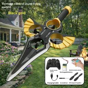 Flying Sword RC Drone Toy, Remote Control Flying Toy with Hand Wave Mode, 360° Stunt Flip LED Light RC Plane, Drone for Kids 8-12, Outdoor Flying Toys for Boys Girls, Cool Gadgets, Beginner Friendly RC Helicopter Toy, Gift for Teens Adults Boy Birthday