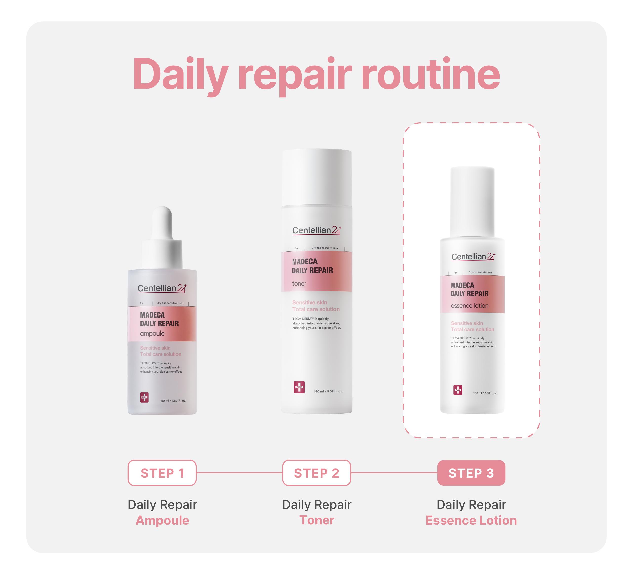 [Centellian24] Madeca Daily Repair Essence Lotion | Lightweight Anti-Aging Serum | Soothing Hydration for Sensitive Skin | Korean Skincare | 3.38 fl oz