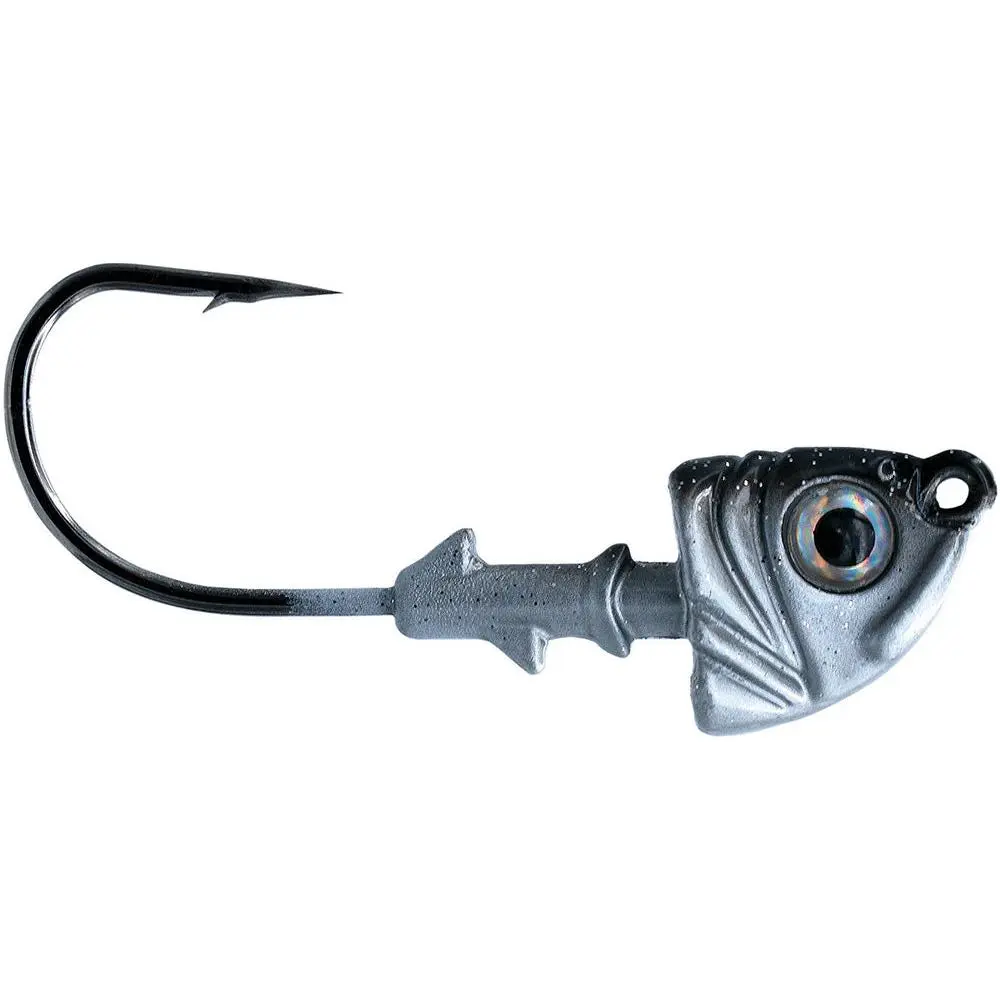 1st Gen Heavy Duty Fishing Swimbait Head (3-Pack) - Outdoor Fishing Equipment, 2x Strong Hook, Chip Resistant Paint, Custom Head Taper, High-Density Lead, Recessed 45-Degree Line Tie, Roll Action, Secure Hold, Multiple Sizes Available, Available In A Vari
