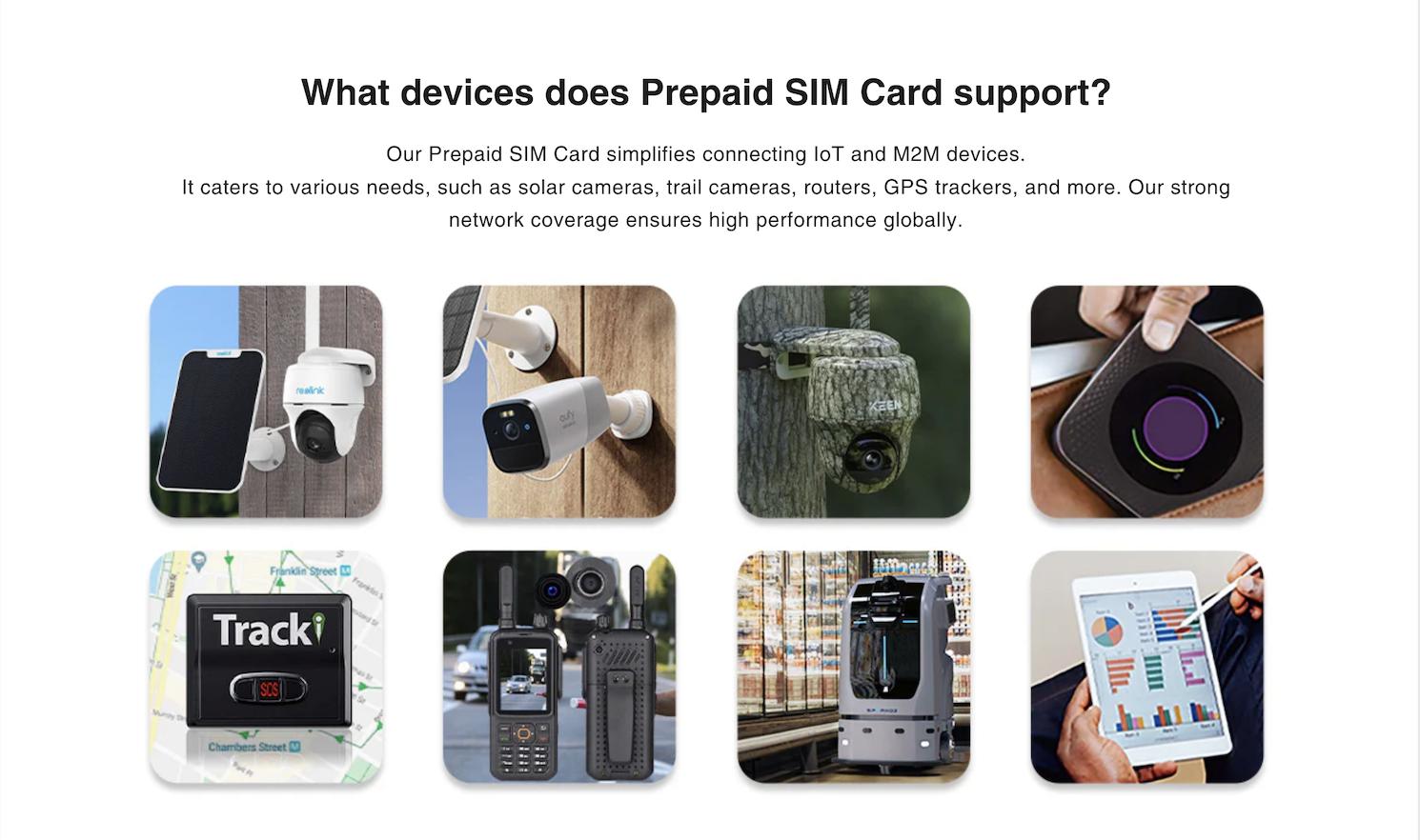 EIOTCLUB Prepaid SIM Card Triple Play - Supports Verizon AT&T T-Mobile for Security Trail Cameras Unlocked IoT Devices Cellphone Data Only