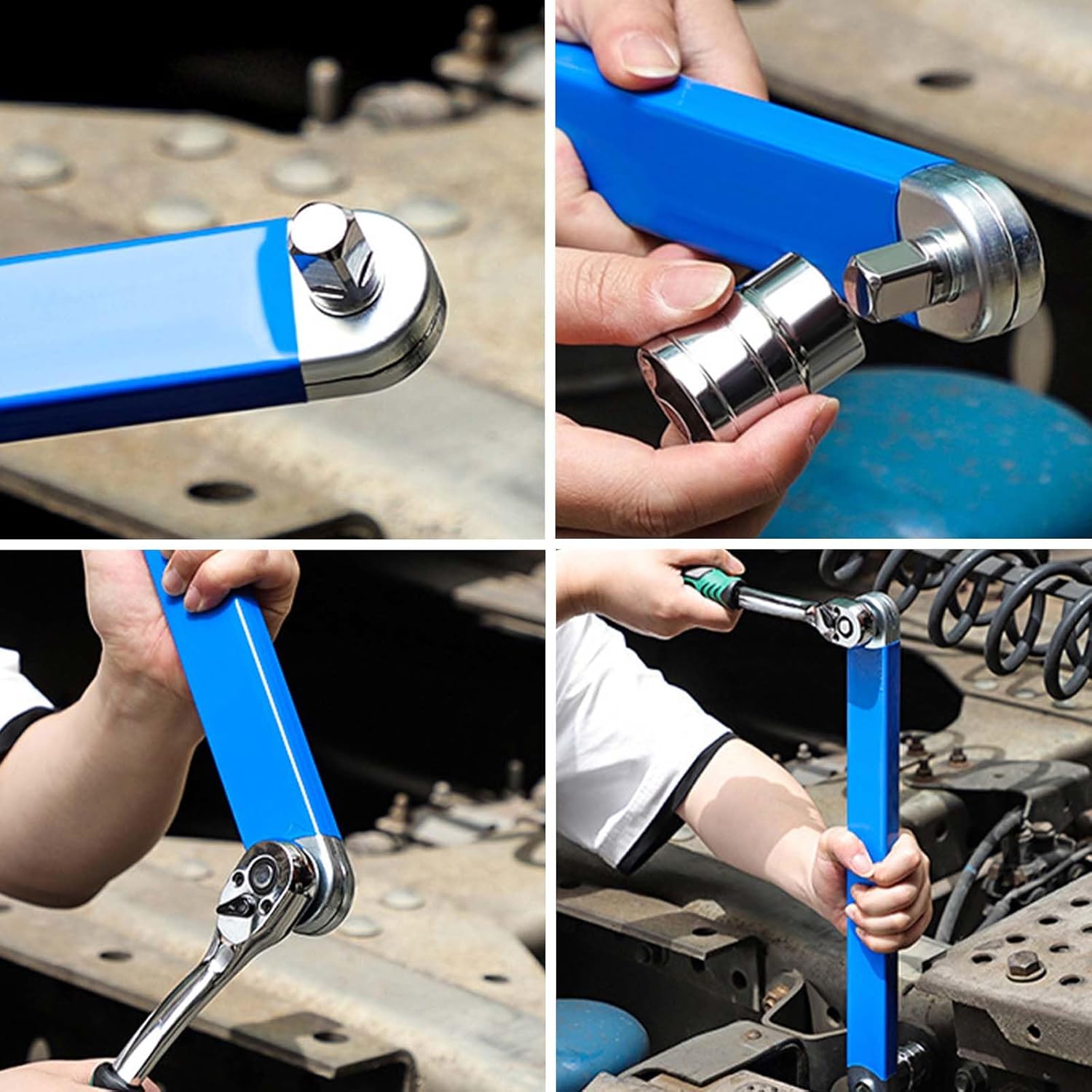 Impact ready offset extension wrench, tight reach extension wrench, 1/2",15" impact ready socket wrench tool,1/4" stable 3/8" square drive adapter,dealsforyoudays