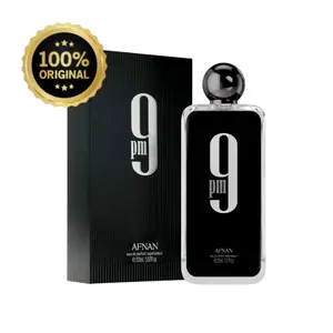 Afnan 9PM Eau de Parfum 5.0 Ounce 150ml Spray for Men Amber Vanilla Scent Perfume Fragrance Cologne Large Bottle