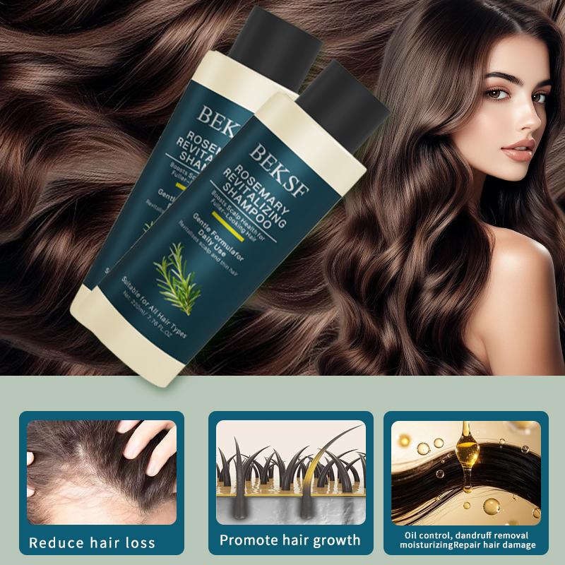 【Buy 1 Get 1 Free】BEKSF Anti-hair loss shampoo oil control anti-dandruff hair care rosemary repair reduce hair loss scalp cleansing conditioner 220ML Moisture Haircare Cleanser Hydrate Moisturizer Hydrating Moisturizing-3