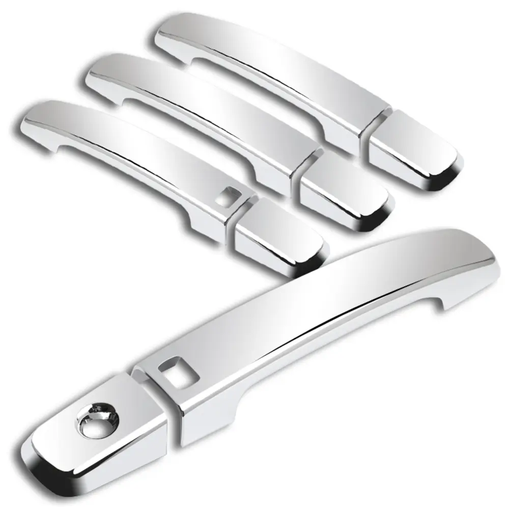 4PCS Chrome Door Handle Covers No Smart Keyholes Compatible with 2007 - 2012 Nissan Altima Sentra / 2004 - 2012 Nissan Frontier / 2004 - 2008 Nissan Maxima / 2004 - 2011 Nissan Quest