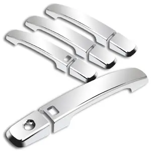 4PCS Chrome Door Handle Covers No Smart Keyholes Compatible with 2007 - 2012 Nissan Altima Sentra / 2004 - 2012 Nissan Frontier / 2004 - 2008 Nissan Maxima / 2004 - 2011 Nissan Quest