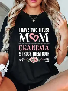 Cotton TShirt Celebrating Mom and Grandma Cute Grandmother Design