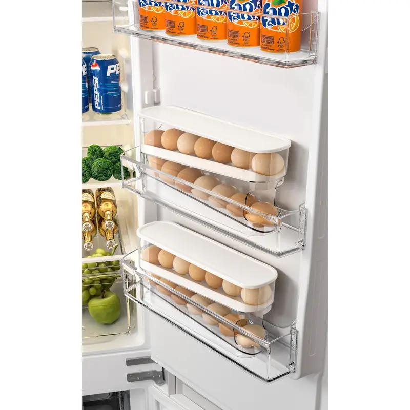 Automatic Two-Layer Egg Roller Storage Organizer for Refrigerator, Fridge Container Egg Tray with Auto Restocking, Convenient and Quick, Prevents Egg Breakage from Collisions