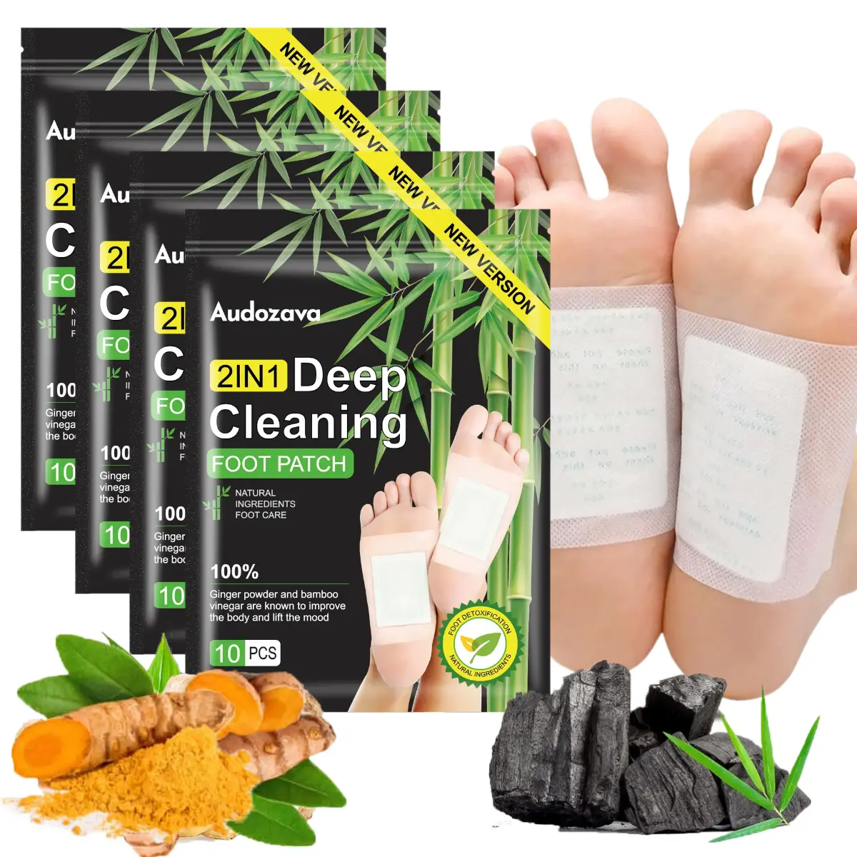 Foot Detox Patches Pads,  Deep Cleansing Detox Foot Feet Patches for, Remove Toxins, lmprove Sleep Quality foot Exfoliating Mask healthy well sleep natural ginger powder, Sheet, Sleep Aid, Stress Relief, Detox & Soothe Foot Masks