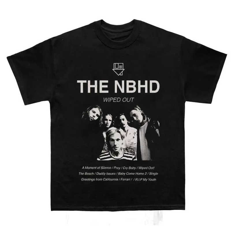 Women's Fitted Short-Sleeve Print Top - The Neighbourhood Unisex Cotton Tee, Alternative Music Aesthetic, Style YG300103