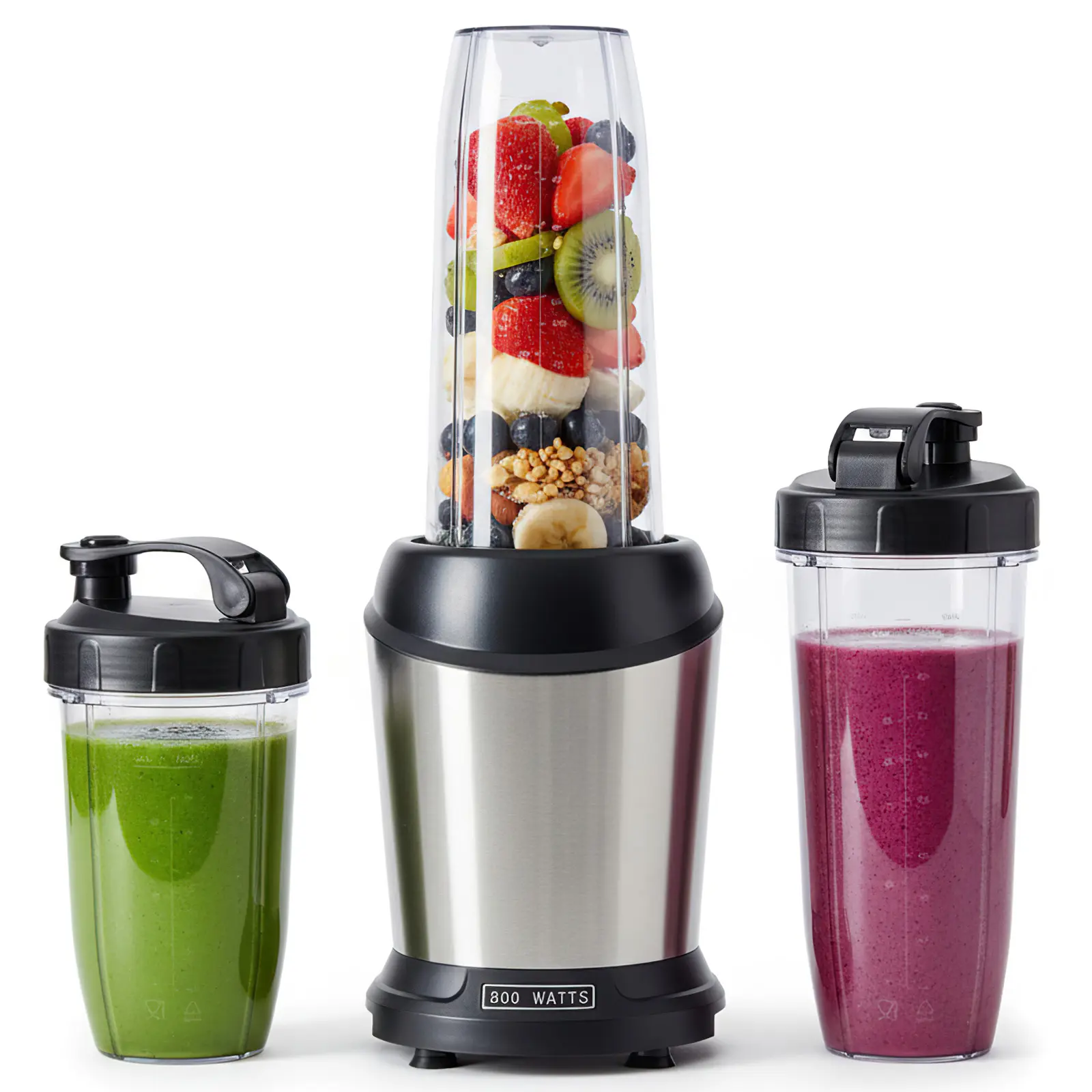 Smoothie Blender 800W Personal Combo for Kitchen with BPA-Free Travel Cups for Shakes Sauces Juice Ice Crushing,home essentials