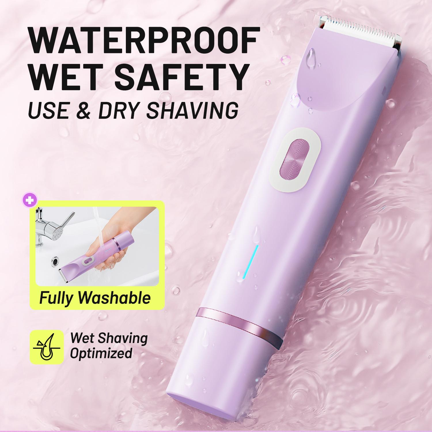 Flawless Glide Bikini Trimmer Painless Electric Shaver for Silky Smooth Skin IPX7 Waterproof USB Rechargeable Dual Action Smoothing Wet Dry Freedom Handle Adjustable Must-have Gift