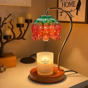 Strawberry Candle Warmer Lamp with Timer & Dimmable Features, Lotus Wax Melt Warmer for Yankee Village Candles, Perfect for House Warming & Birthday、 Christmas  Gifts for Women Mom