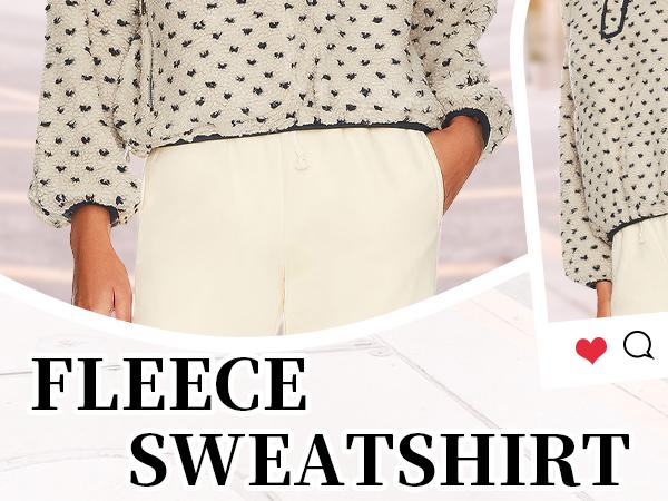 Songling Women's Winter Fleece Pullover Jacket with Long Sleeves and High Collar Warm Fleece Sherpa Hoodie with Pockets   Fashion Casual Outerwear Womenswear