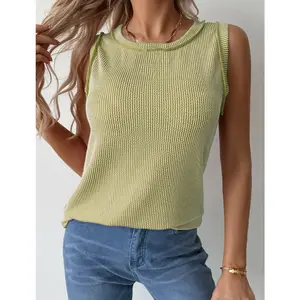 Sleeveless Solid Urban Ribbed Top