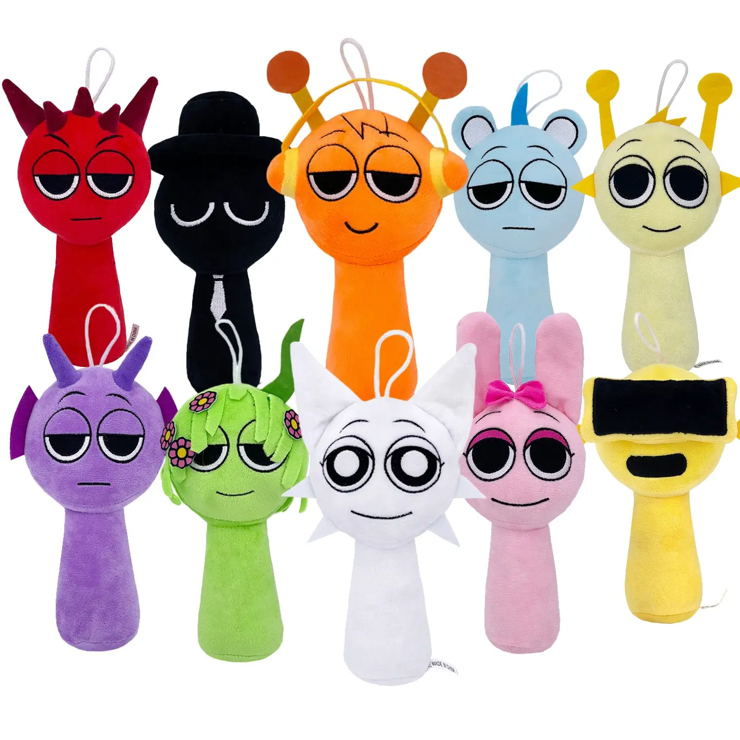 10PCS Sprunki Plush Gift Bundle. Soft Comfort Kawaii Plushies for Kids Bedroom Desk Room Decor. Funny Birthday Gag Gift Graduation Present for Teens Boys Girls Game Fans Gen Z Summer Camp 2026.