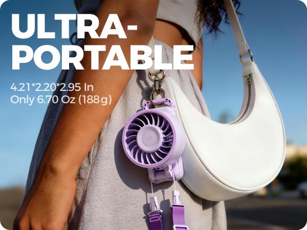 Diveblues iTurbo Handheld Turbo Fan, Mini Foldable Portable Hand Fans,  3600mAh Rechargeable Battery, 5 Gear High Speeds Led Display,Powerful Airflow, 16Hrs Cooling Small Fan Travel Essentials Beach, Outdoor, Work TikTokShopBacktoSchool