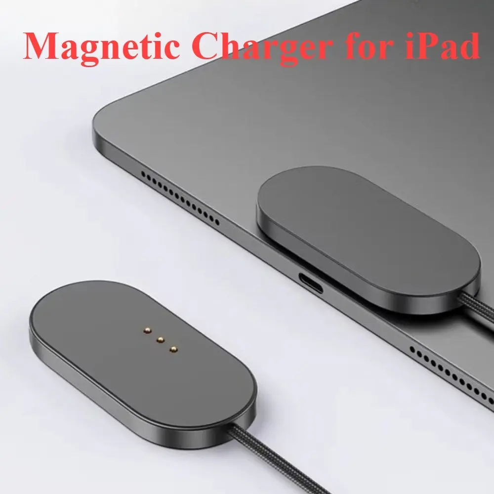 Magnetic Wireless Charger for iPad Pro 12.9inch/11.9in, 18w Fast Charging, Aluminum Alloy, USB-C Cable, Tablet & Computer Charger