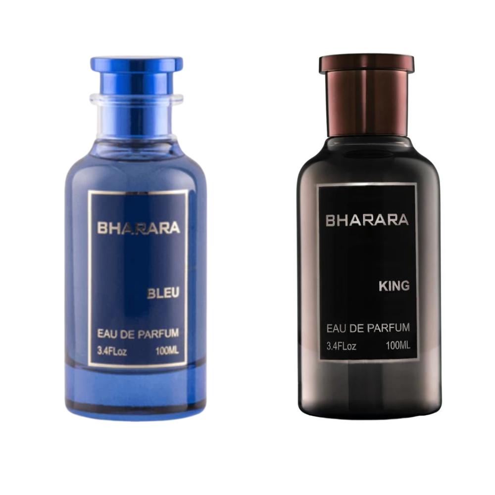 Bharara King Eau De Parfum & Bharara Double Bleu Bundle (3.4 Oz Each)