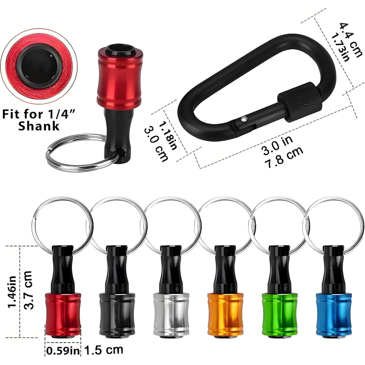 6 PCS Bit Holders 1/4 Socket, Hex Shank Screwdriver Bit Holder for Impact Driver Drill Bit Keychain Extension Bar Quick Release Easy Change, Screwdriver Bit Holders for Tools & Home Improvement Gift