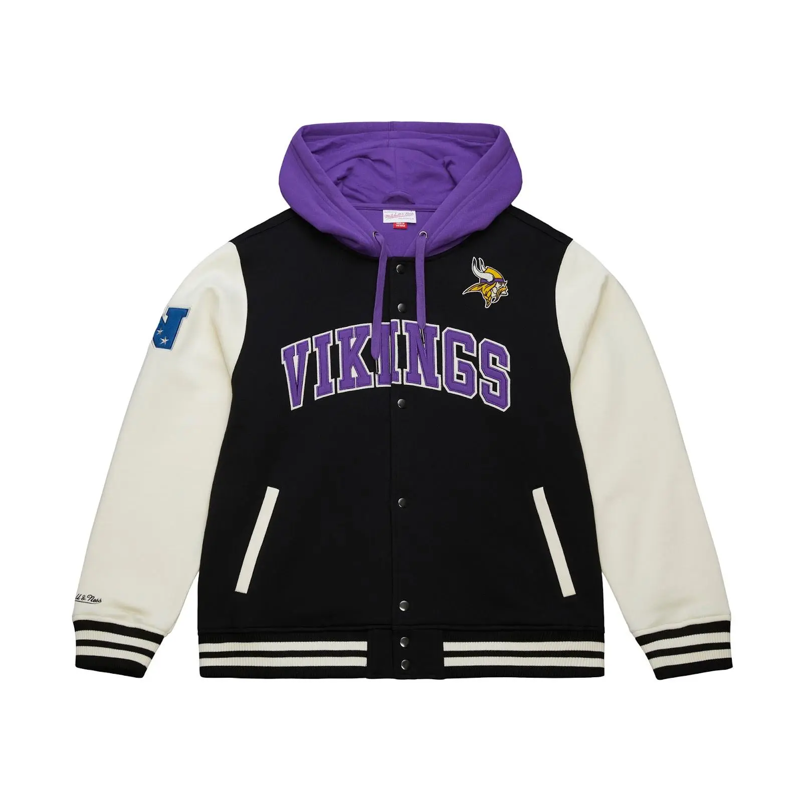 Minnesota Vikings Black Sideline Fleece Full-Snap Jacket