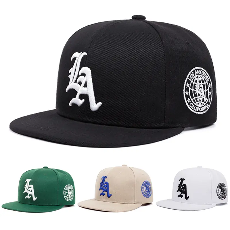 LA Earth Embroidery Baseball Cap Men Women Hip Hop Snapback Cap Outdoor Casual Sun Visor Cap