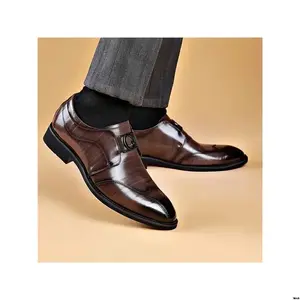 100%CasualWear-SuitableforBusinessandMen'sLeatherShoes:Versatileleatherconstructionwithpointedtoedesign. Footwear Boy