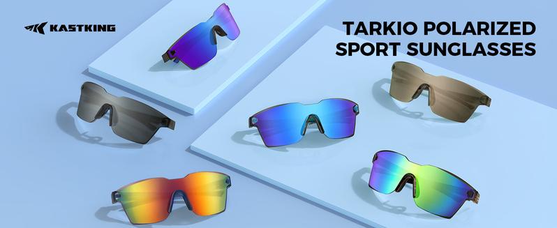KastKing Tarkio Polarized Fishing Sunglasses, Large Single PC Lenses, Rimless Wrap Design, UV400 Protection Sports Sunglasses