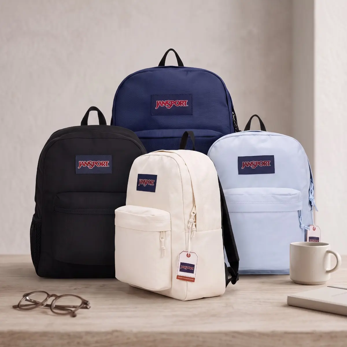 JanSport Backpack, Classic Lightweight Daypack for School, Work, Travel and Everyday Use, Durable Polyester Rucksack with Front Pocket and Padded Shoulder Straps for Men, Women and Teens