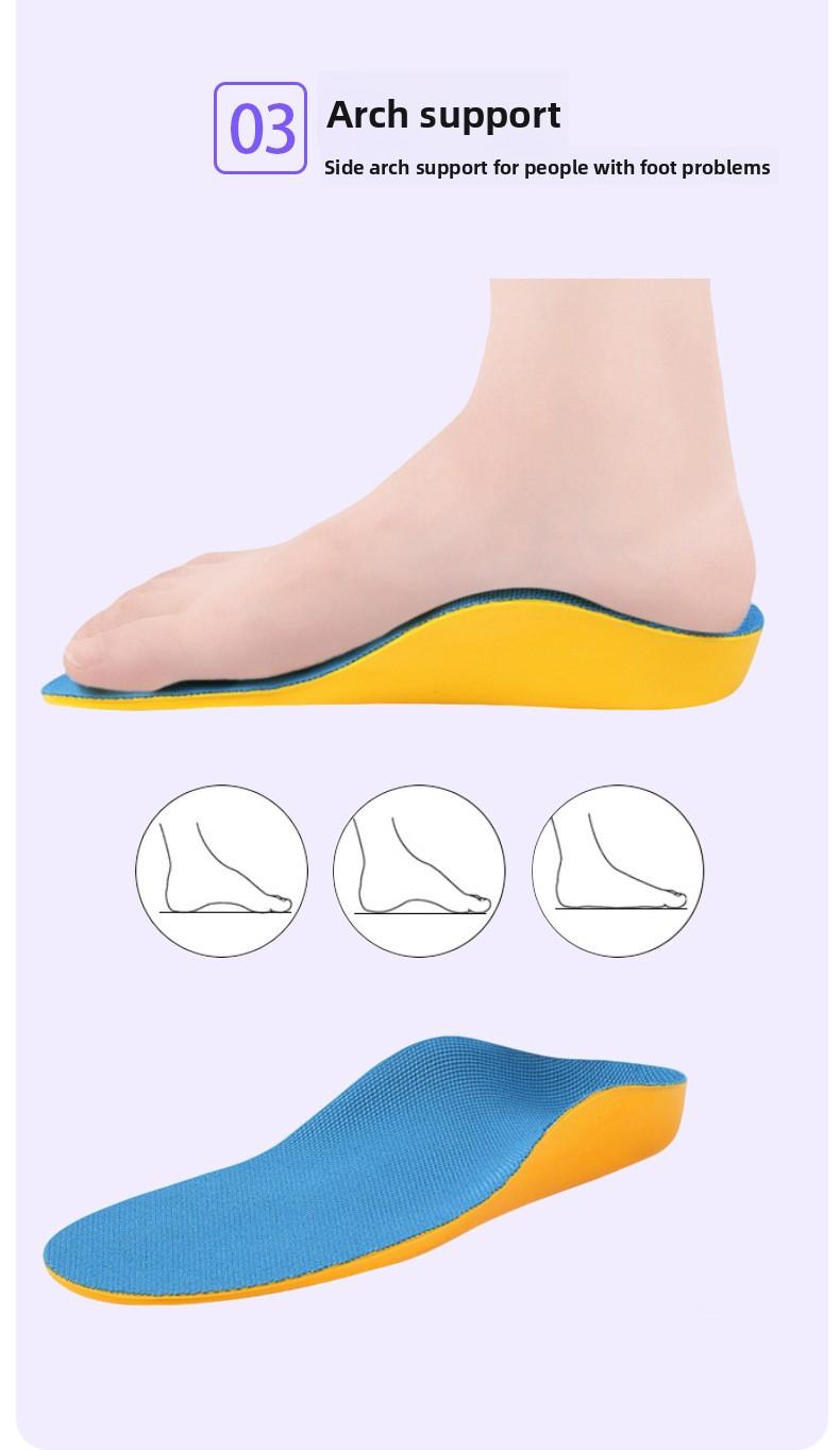 Kids Orthotic Flat Foot Insoles |     Breathable Anti-Slip Arch Support, Corrects Inward/Outward Gait & X/O Leg Deformities