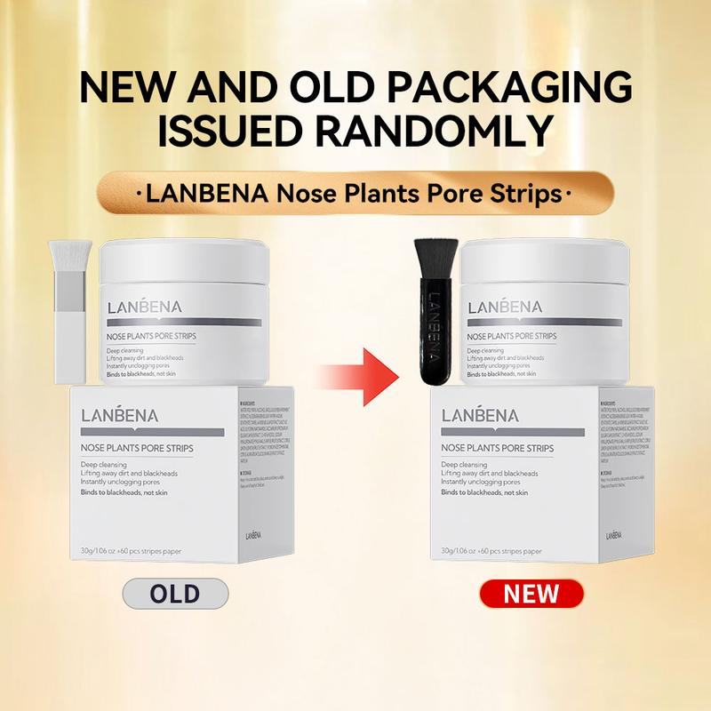 LANBENA Blackhead Pore Remover Facial Mask with Aloe Chrysanthemum Extract Gentle on All Skin Types Peel Off Nose Strips 30g Smooth Acne Prone Skin