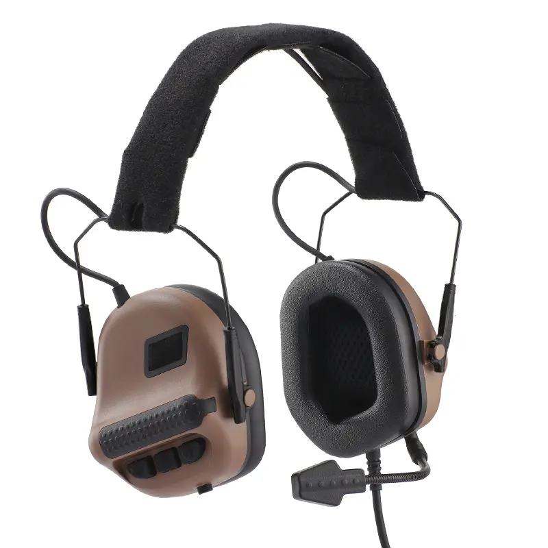 Tactical Over-Ear Electronic Ear Protectors (500g, 52-64cm Head Circumference) - IPSC Ready Comfortable & Safe Shooting Gear with Adjustable ABS Band, Noise Canceling, Sound Amplification, Detachable Mic, NRR 22dB Rating for Outdoor Hunting