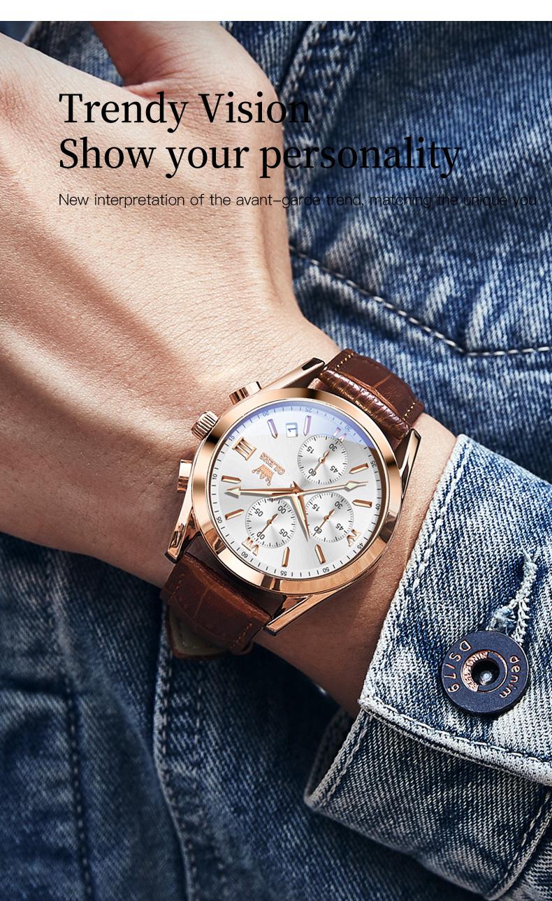 【Valentines Gift Ideas For Boys】OLEVS Watch for Men Leather Casual Chronograph Analog Dress Strap Waterproof Luminous Fashion Easy to Read Gold Case Mans Watches 【Valentines Gift Ideas For Boys】OLEVS Watch for Men Leather Casual Chronograph Analog Dress Strap Waterproof Luminous Fashion Easy to Read Gold Case Mans Watches