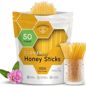 Snackathon Honey Sticks, Clover Blossom Pure Honey