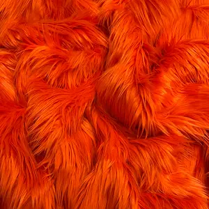 Orange Faux Fur Fabric – Premium Vibrant Fake Fur for Every Creative Project