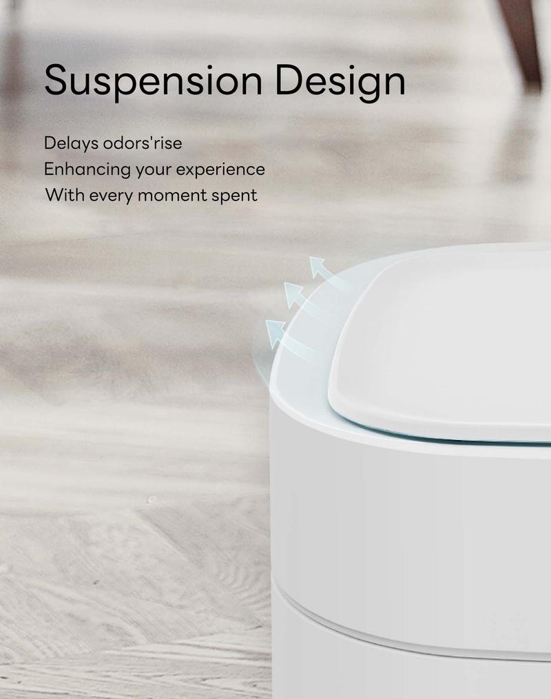 IntreLife 3.5 Gallon Self-Sealing Smart Trash Can – Automatic Refill Bin with Motion Sensor for Living Room, Bedroom, Kitchen, and Bathroom automatic motion Hygienic Waste Disposal Restroom Home Goods