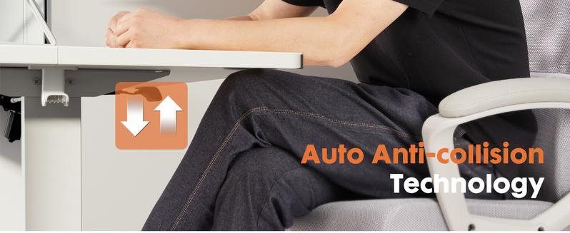 Electric Adjustable Height Standing Desk - 2 Joined Tabletops Ergonomic Sit Stand Workstation for Gaming & Office