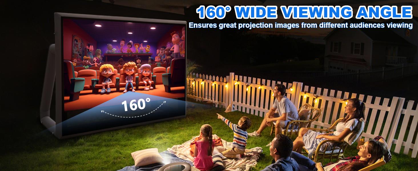 SAYOK 10FEET Inflatable Projector Screen for Outdoor Movies, Pool Parties & Backyard, Waterproof PVC Material, No Need Constant Inflating, Portable Movie Screen for Projector