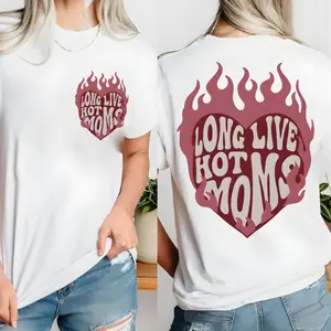 Long Live Hot Moms Shirt, Funny Cool Mom Tee, Vintage Mom Graphic Top, Mother’s Day Gift