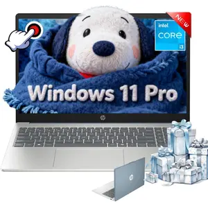 HP 15.6 Touchscreen Laptop Computer - 32GB RAM, 512GB SSD, Windows 11 Pro, FHD Anti-Glare, Intel Core i3-N305, Intel UHD Graphics, Copilot AI, Long Battery Life, Business Laptop for Work & Students
