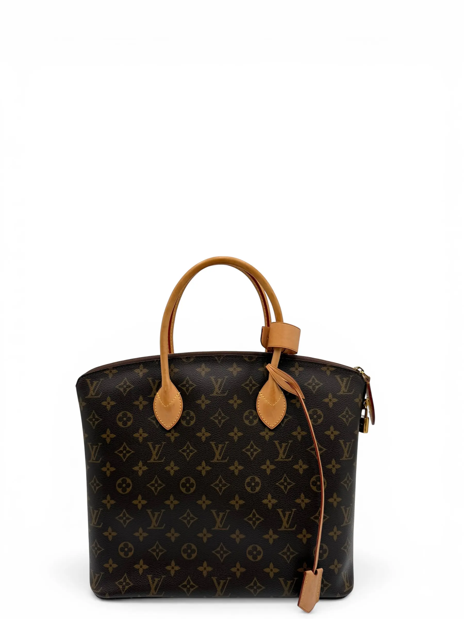 Pre-owned Louis Vuitton COATED CANVAS Tote Bags MONOGRAM CANVAS LOCKIT MM