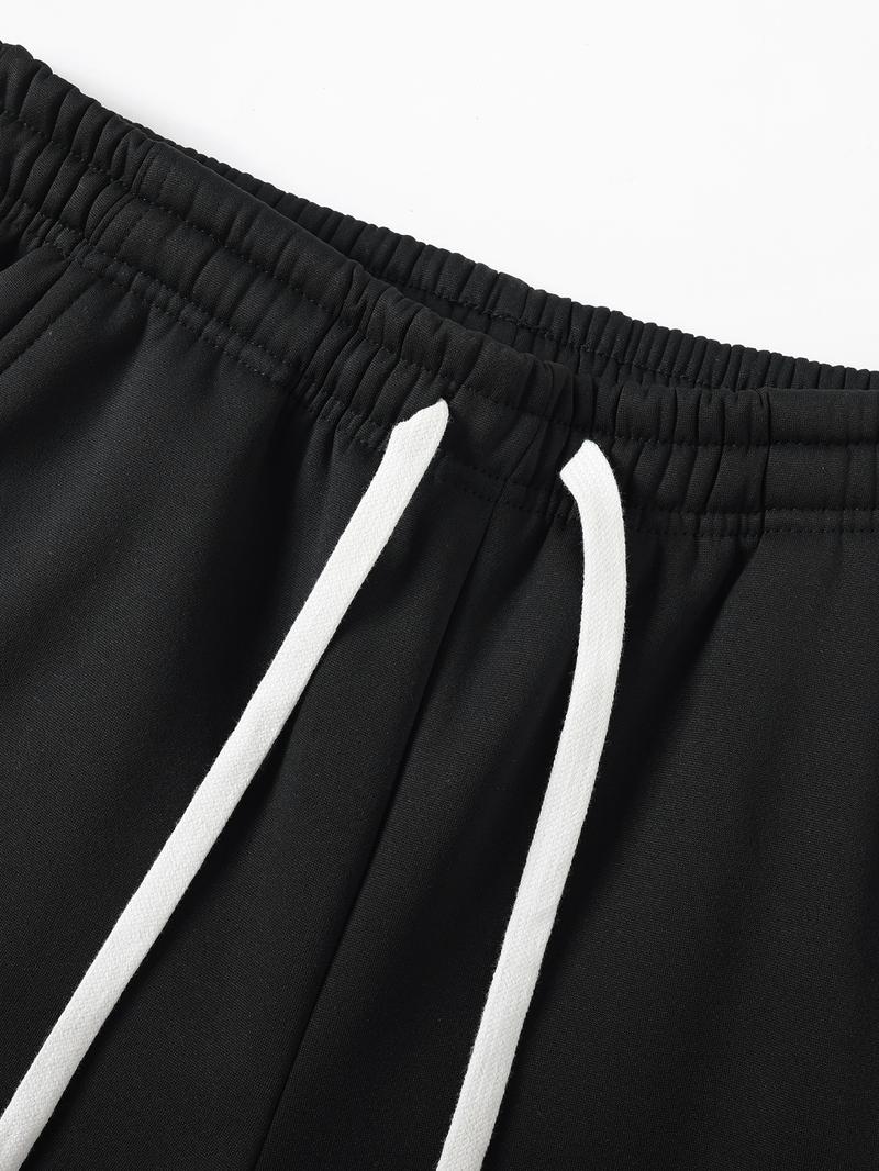 Youth Trendy Loose Fit Joggers with Drawstring Letter Print Casual Street Style Comfortable Everyday Wear