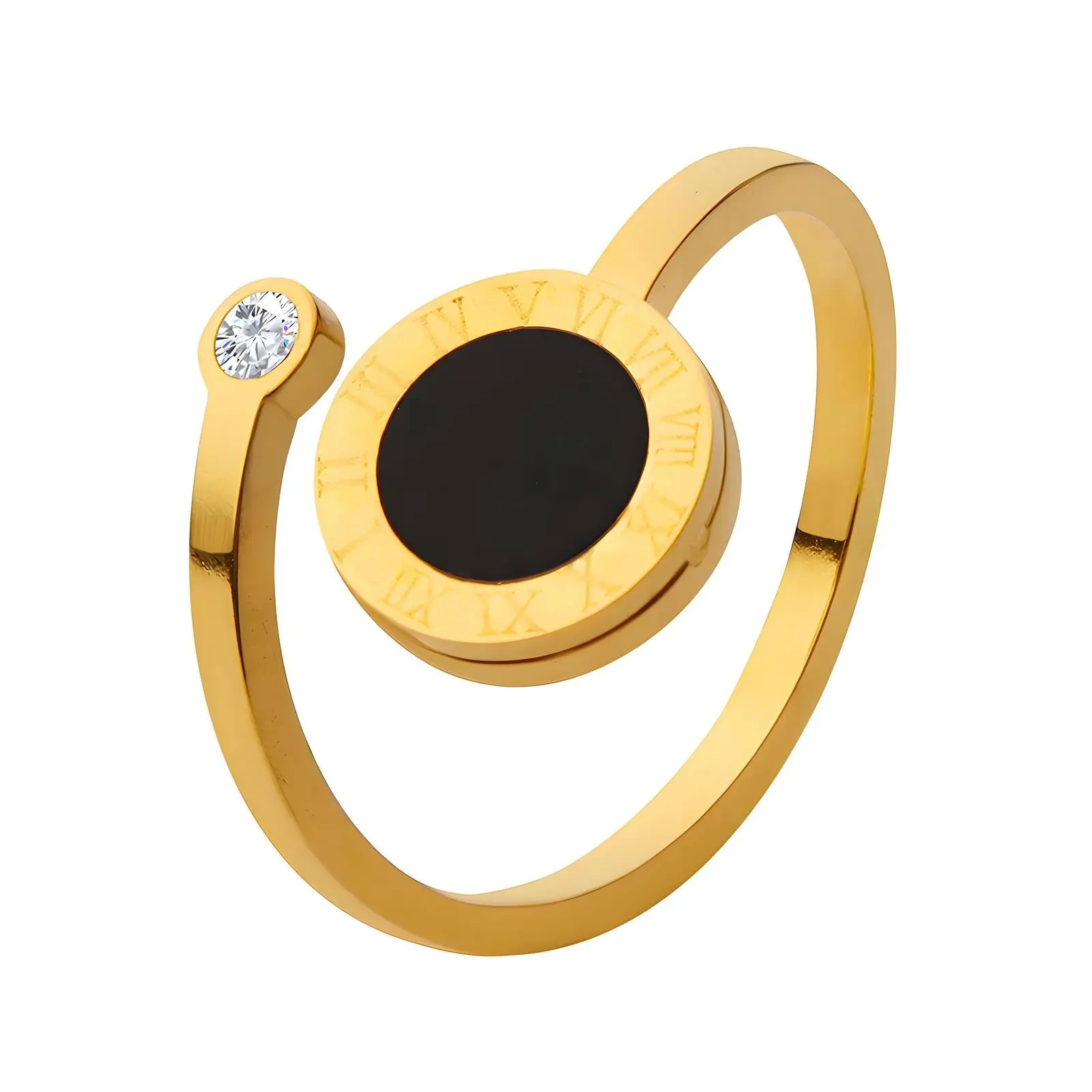 Waterproof Ring, 18K Gold Plated Steel