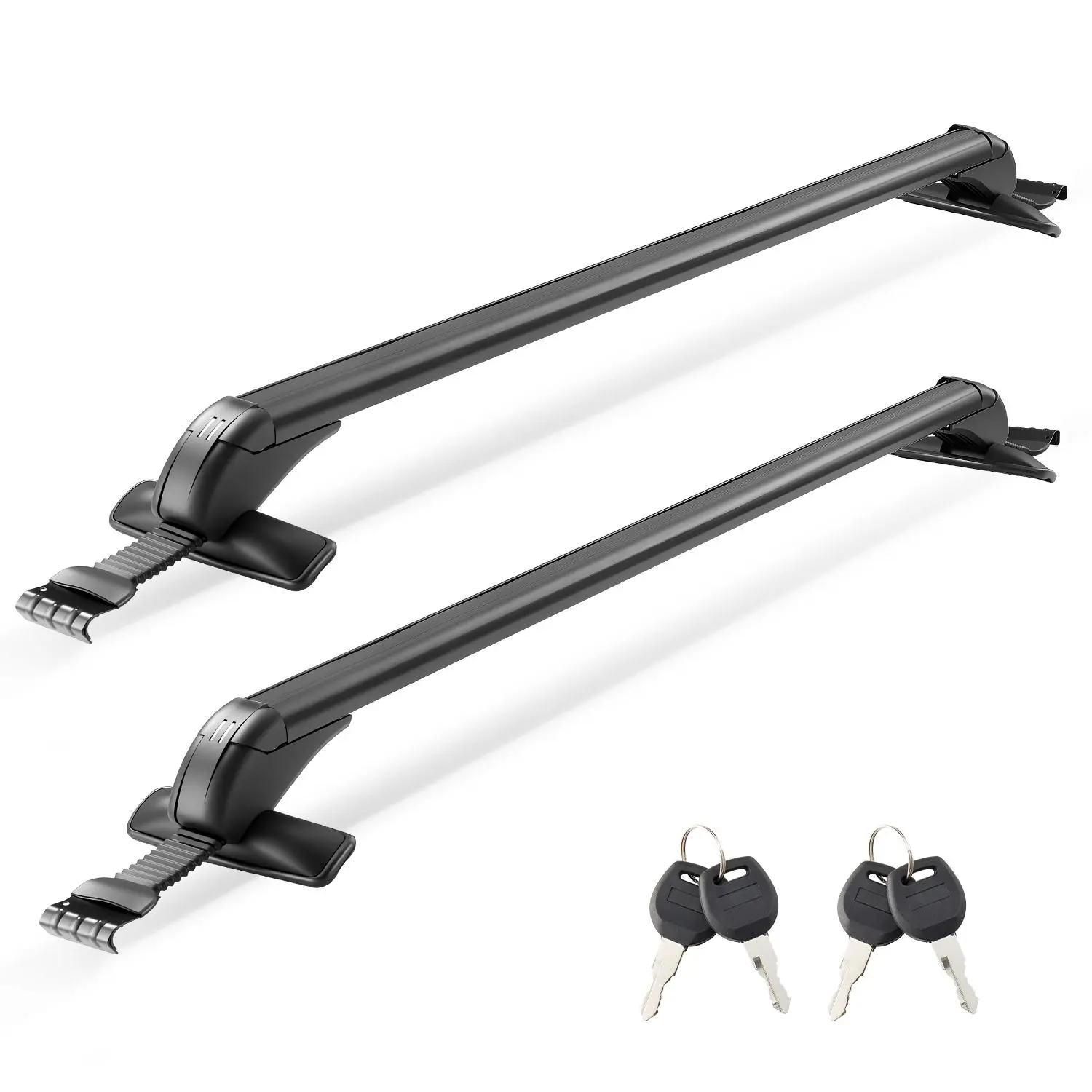 【summerfinds】VEVOR Roof Rack Cross Bars, Universal Fit for Naked Roofs Without Raised Rails/Flush Rail/Black Moldings, 165 LBS Capacity, Lockable Heavy Duty Aluminum Crossbar Racks Roof Rail Rooftop Luggage Canoe,dorm essentials,home decor