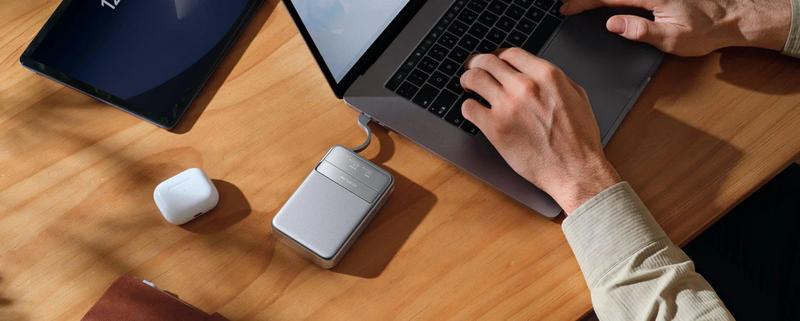 EF ECOFLOW Rapid Power Bank, 10000mAh Qi2 Certified Wireless Magnetic Portable Charger, 65W Max Fast Charging Battery Pack with Built-in USB-C Cable & Stand for iPhone17/16/15/14/13/12 Series Only