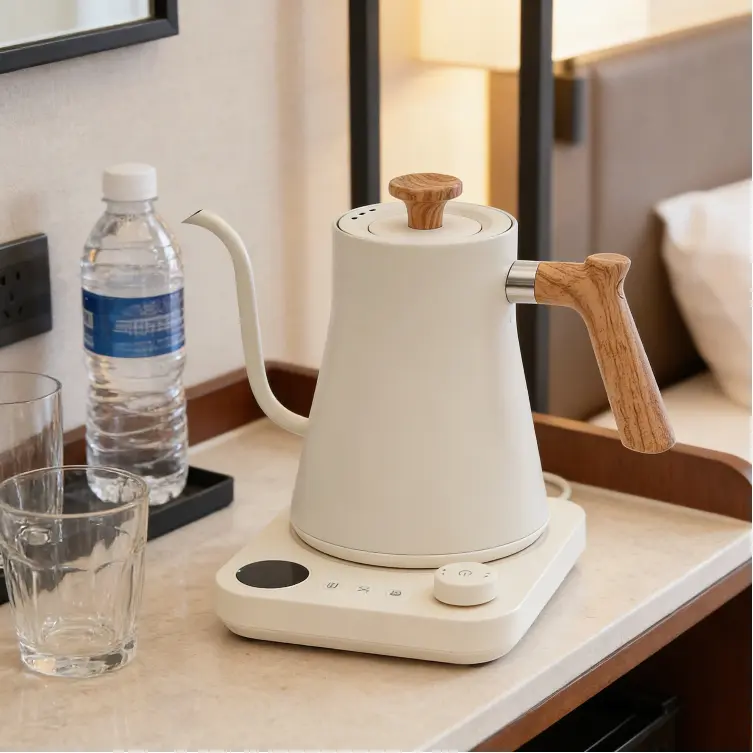 CNCEST 0.9L Thermostatic Gooseneck Electric Kettle - 1200W, 304 Stainless Steel, 110v-130v, 50/60hz, 104-212°F Variable Temp, LED Display, Temperature Control Hot Water Boiler for Home Coffee/Tea Brewing, Household Appliances, Restaurants, Hotels