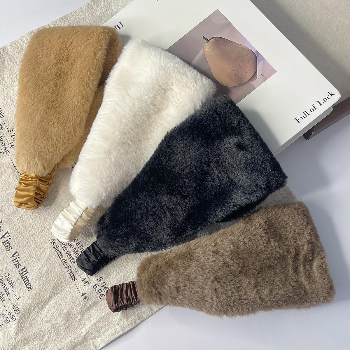 AWAYTR Faux Fur Headbands For Women with Elastic Band Winter Earwarmer Earmuff Hair band for Cold Weather Furry Costume AWAYTR Faux Fur Headbands For Women with Elastic Band Winter Earwarmer Earmuff Hair band for Cold Weather Furry Costume